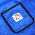 thumbnail image 4 of OULII Blue Quick Drying Dog Bath Towel Soft Absorbent Fiber Pet Towel for Medium Dogs, 4 of 8