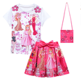 thumbnail image 1 of Nouvelle Robe de Cosplay pour Enfants Filles Impression 3D Manches Courtes Jupe Plissée avec Sac, 1 of 4