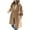 Khaki, variant on Brglopf Women's Trench Coat Double-Breasted Classic Notch Lapel Overcoat Drawstring Slim Fit Outerwear Coat with Pockets(Green,L)