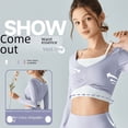 thumbnail image 1 of Top deportivo falso de dos piezas con almohadilla para el pecho, top de yoga adelgazante corto semifijo, ropa de entrenamiento transpirable para mujer, 1 of 5