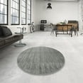 thumbnail image 3 of Ahgly Company Indoor Round Contemporary Dark Gray Abstract Area Rugs, 6' Round, 3 of 6