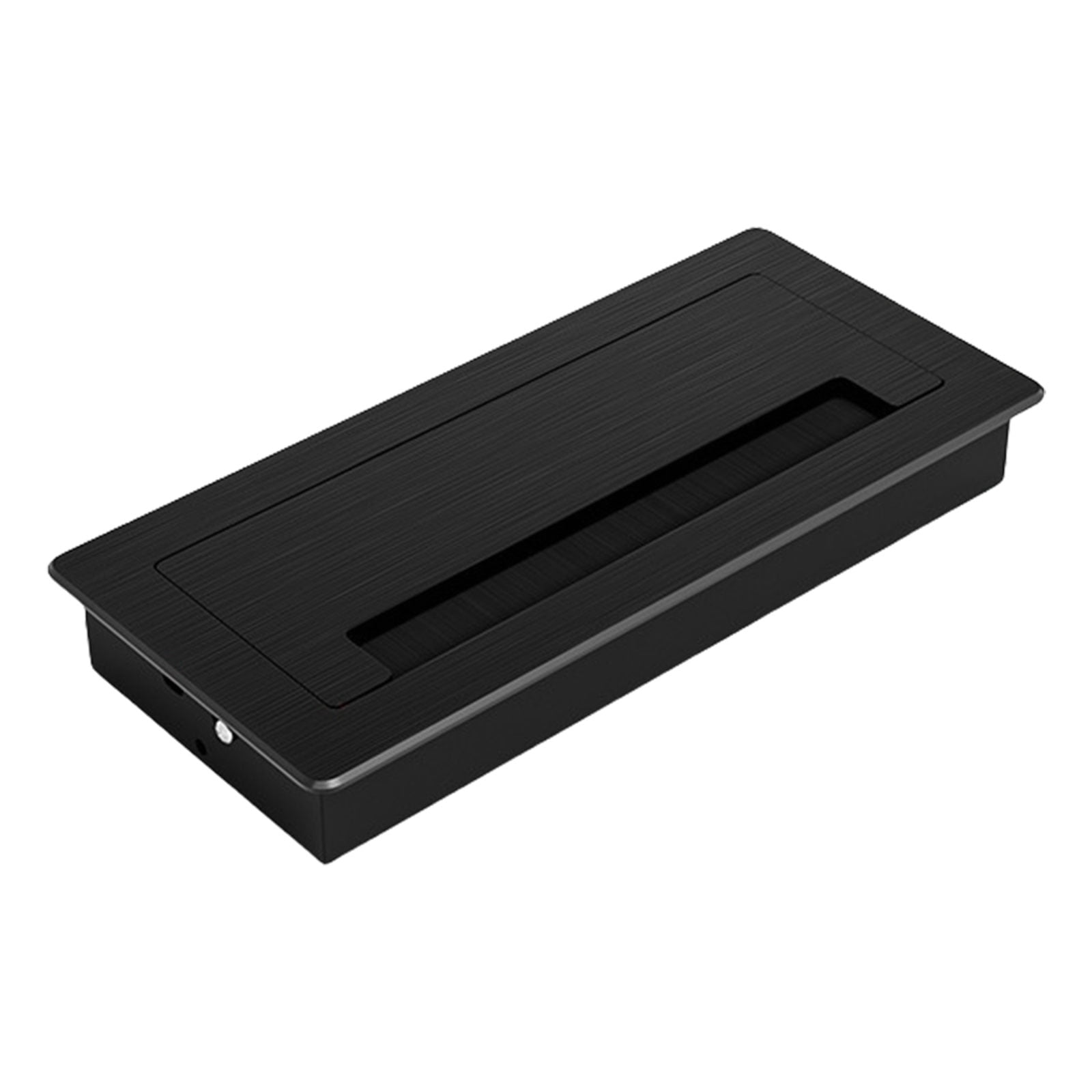 Rectangle Desk Grommet for Cable Control Brushed Metal Cord Hole Cover Cable Pass Through Grommet for Furniture
