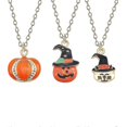 thumbnail image 2 of 3pcs Pumpkin Hat Pendant Cat Head Charming Hanging Pendant Halloween Necklace For Night Club Dancing Party Halloween, 2 of 2