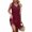 Red, variant on WTOBBY Women's Solid Color V-Neck Casual Beach Vacation Dress Vintage Sleeveless Splicing Dress for Summer Resort Wear and Coastal Getaways,Army GreenL