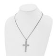 thumbnail image 2 of Chisel Stainless Steel Polished Grey Carbon Fiber Large Cross Necklace, 2 of 2