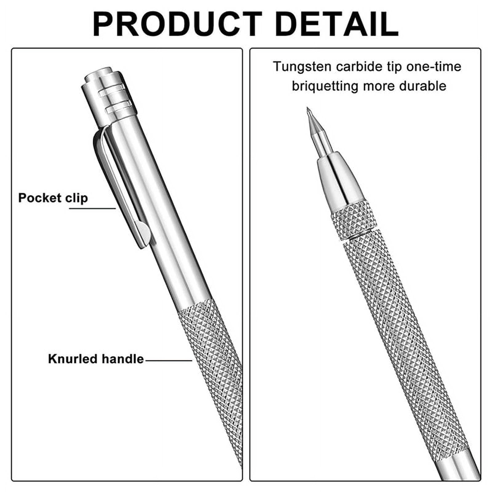 20 Pieces  Carbide Scriber with Magnet Aluminium  Engraving Pen with Clip for Ceramics