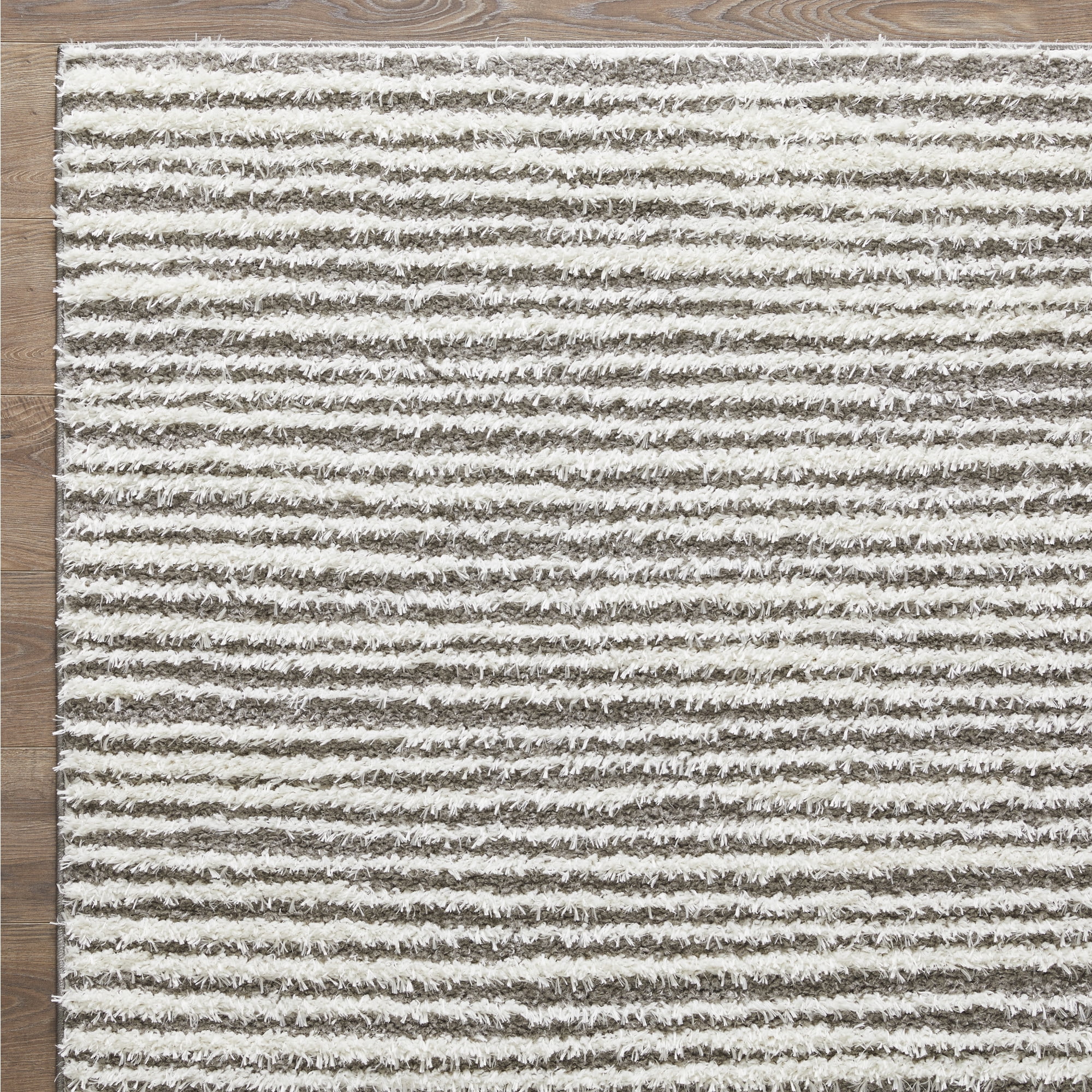 Loomaknoti Vemoa Altomarze 5' x 7' Gray Stripe Indoor Area Rug