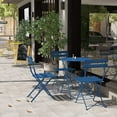 thumbnail image 6 of Grand Patio 3-Piece Metal Folding Bistro Table and Chairs Set, Outdoor  Dining Furniture for Small Spaces, Balcony, Peacock Blue, 6 of 11