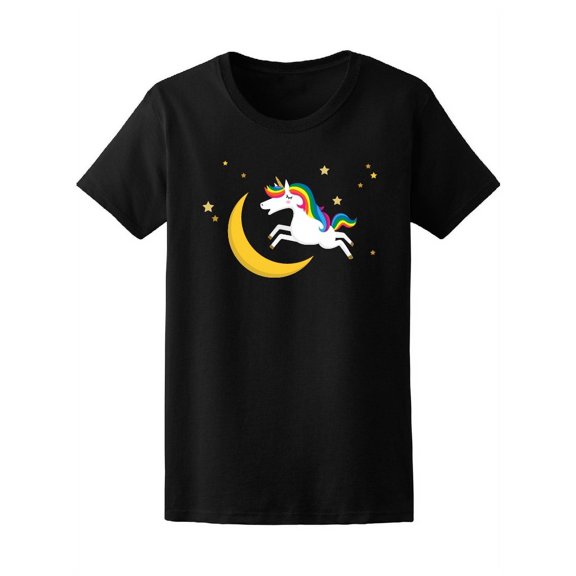 Unicorn And The Moon Draw Tee Women's -Image by Shutterstock