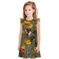 thumbnail image 1 of Fotbe Humming Bird Vestido de Dormir para Niñas de 3 a 10 Años, Mangas Cortas, Estilo Princesa, Pijama Camisón con Mangas Voladas-X-Large, 1 of 6