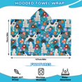 thumbnail image 2 of Dog with Pioneer Flower Hooded Bath Towel，50"x30" for Ages 3 To 12 Kids, Quick Dry Lightweight Soft Microfiber Hood Beach Towel Cover Up for Kids, 2 of 7