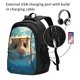 thumbnail image 2 of Easygdp Cute Swimming Guinea Pig Mochila para Laptop de Viaje con Puerto USB, Mochila para Laptop con Puerto de Carga USB para Mujeres y Hombres, 2 of 7