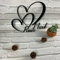 thumbnail image 3 of Handmadetneonsign Personalized Heart Couple Name Metal Wall Art LED Light, Hearts Lovers Metal, 3 of 4