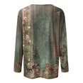thumbnail image 5 of EHTMSAK Womens Turtleneck Long Sleeve Shirts Casual Plain Long Sleeve Shirt Women Multipack Army Green flower Long Sleeve Crew Neck Blouses Floral Waffle Petite Tops 5XL, 5 of 8