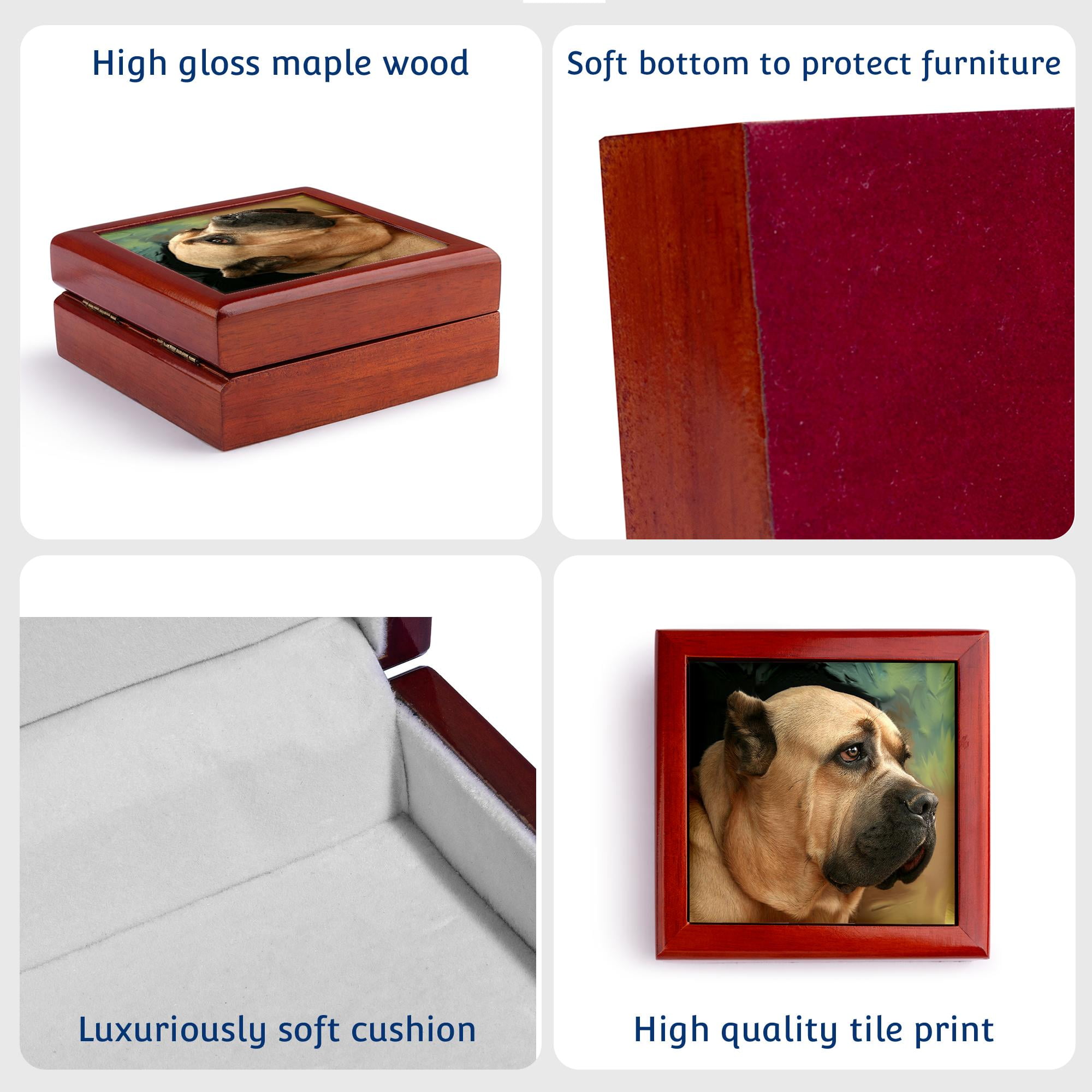 3dRose, Cane Corso, Jewelry Box 5.5x5.5 inch with 4 inch tile