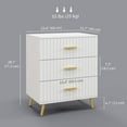 thumbnail image 3 of HOMCOM Commode de Chambre, Commode à 3 Tiroirs avec Pattes en Aluminium, 3 of 10