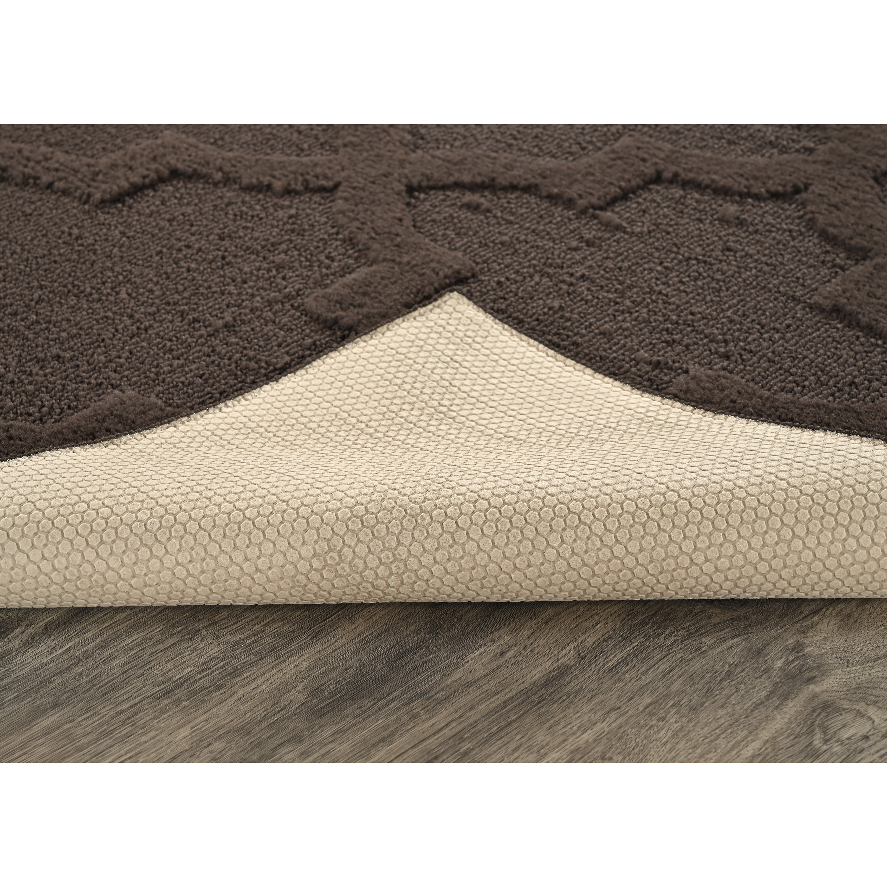 Garland Rug Quatro Polypropylene Mocha Indoor Runner Rug, 3' x 8'