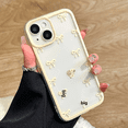 thumbnail image 5 of Funda de teléfono con lazo pequeño azul 14/13 para iPhone 15 Pro Max 12/11, fundas protectoras transparentes para teléfono móvil Xr/xs, 5 of 5