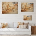 thumbnail image 4 of Designart "Whirling Leaves in Beige and Yellow II" Abstract Botanicals Print on Natural Pine Wood, 4 of 5