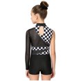 thumbnail image 2 of Hansber Gymnastics Outfits Set for Girls Ballet Leotards with Shorts and Hairband 3-Piece Tumbling Biketards Black 6, 2 of 7