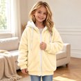 thumbnail image 6 of Mitankcoo Sherpa Hooded Jacket for Girls Warm Fleece Zip Up Long Sleeve Hoodie Fall Winter Coat Outerwear, 6 of 6