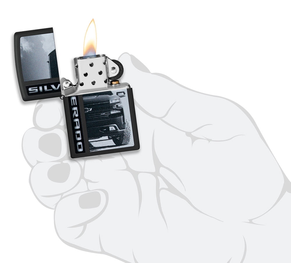 Zippo Chevy Silverado Truck Black Matte Pocket Lighter