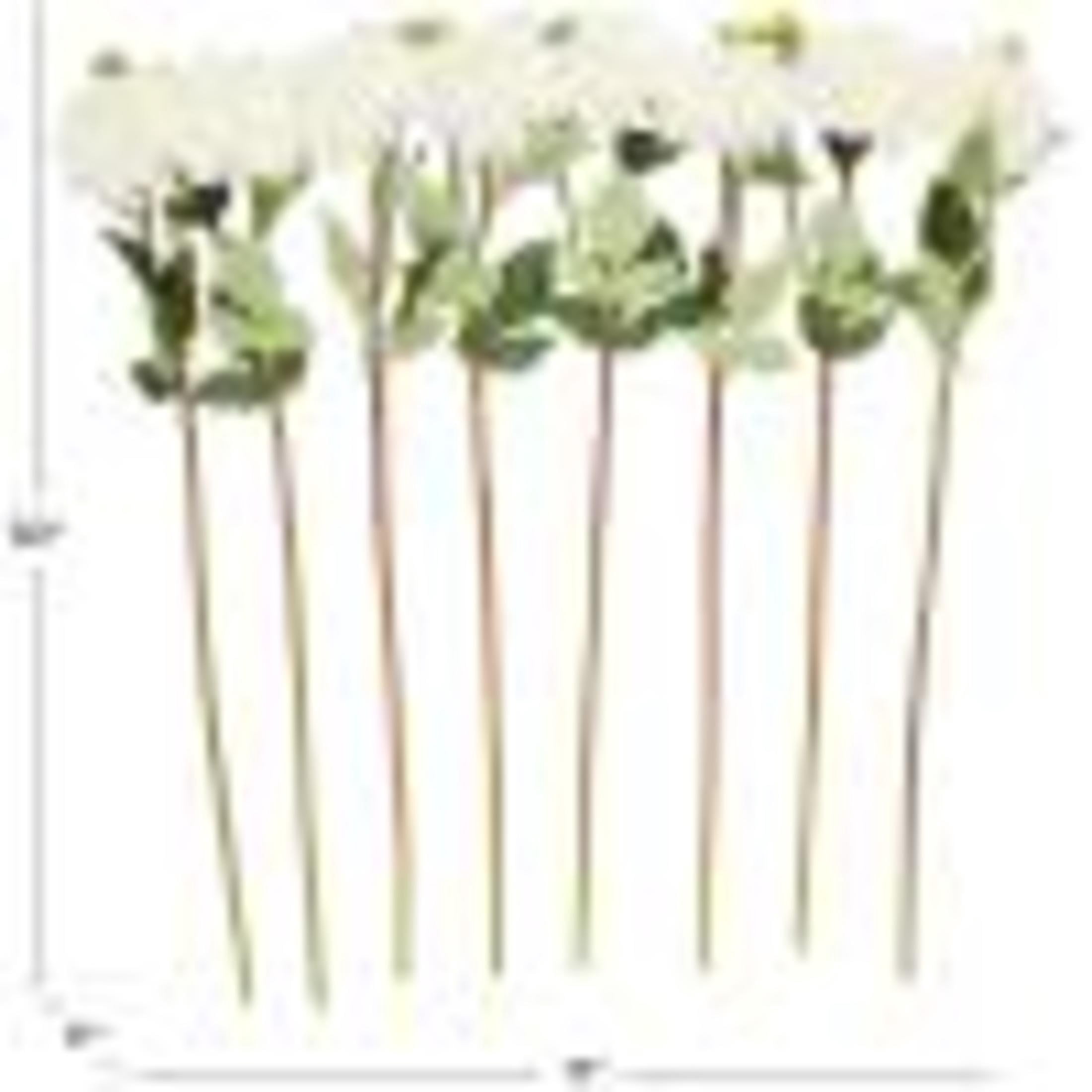 30" Plastic Floral Tall Dahlia Artificial Flower Stem, by DecMode (8 Count)