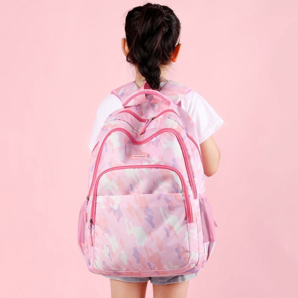 Baprem Kids Backpack Trendy School Bags for Girls, Cute Backpack Bookbag for Primary School, Pink