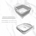 thumbnail image 6 of Portable Collapsible Wash Basin and Foldable Dish Tub with Drain Plug, 9L, Gray, 6 of 6