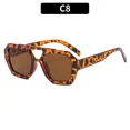 thumbnail image 1 of Gafas de sol Retro de doble puente para mujer, montura grande, leopardo, marrón, gafas con degradado, gafas de sol de diseñador de lujo a la moda, gafas de sol para hombre, 1 of 5