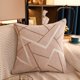 thumbnail image 4 of Funda de almohada cuadrada suave, moderna y cómoda de chenilla con textura de punto Simple, 4 of 5