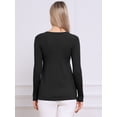 thumbnail image 3 of DARING DIVA Women's Crewneck Long Sleeve Stretchy Pullover Sweaters XL Black, 3 of 6