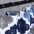 thumbnail image 2 of 72"x84"QuadrilateralTile Pattern Fabric Shower Curtains for Bathroom（Grey and Blue）, 2 of 7