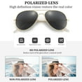 thumbnail image 4 of ALWAYSUV Polarized Sunglasses UV400 Protection Stylish Metal Frame Retro Sun Glasses for Men and Women Grey, 4 of 4