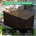 thumbnail image 3 of Mondawe 200 Gallon Metal Outdoor Storage Box Deck Cabinet for Patio Organization，Brown, 3 of 9