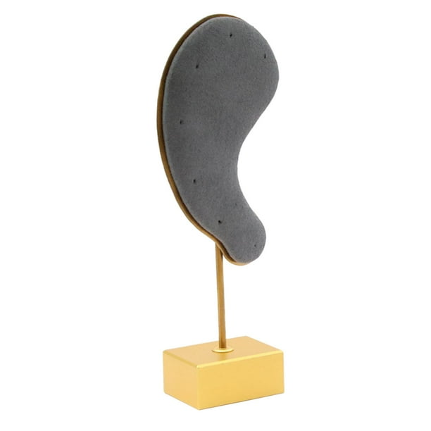 Soporte para árbol de pendientes con forma de oreja para joyería, organizador de adornos Gris