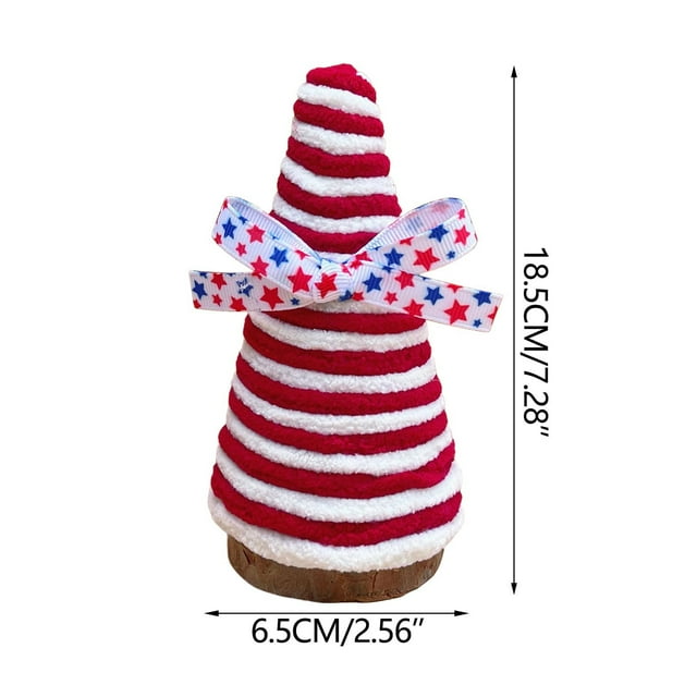 Decorative Cone-Shaped Table Tray For Independence Day Memorial Display 10 in Diameter With Rope And Foam Construction
