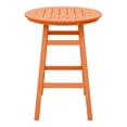 thumbnail image 3 of Costaelm Paradise Outdoor HDPE 35" Round Bar Height Patio Table, Orange, 3 of 9