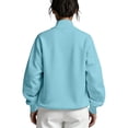thumbnail image 6 of Tnhcen Women's Quarter Zip Pullover Fleece Lined Stand Collar Sweatshirt Solid Color Long Sleeve Casual Workout Top Autumn Winter Plus Size S-2XL, 6 of 7