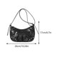 thumbnail image 2 of 3109 Bolso Motocicleta Con Remaches Retro Europeo Y Americano Bolso Hombro Tipo Media A La Nicho para Mujer (negro), 2 of 9