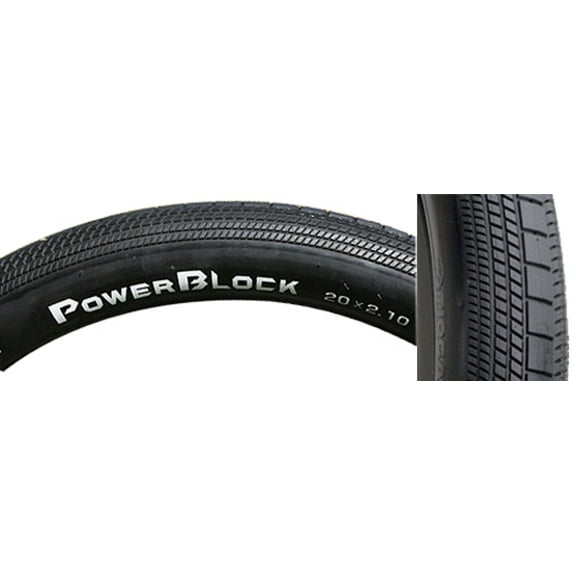 Tioga PowerBlock Tire - 20 x 1.6, Clincher, Wire, Black, 60tpi
