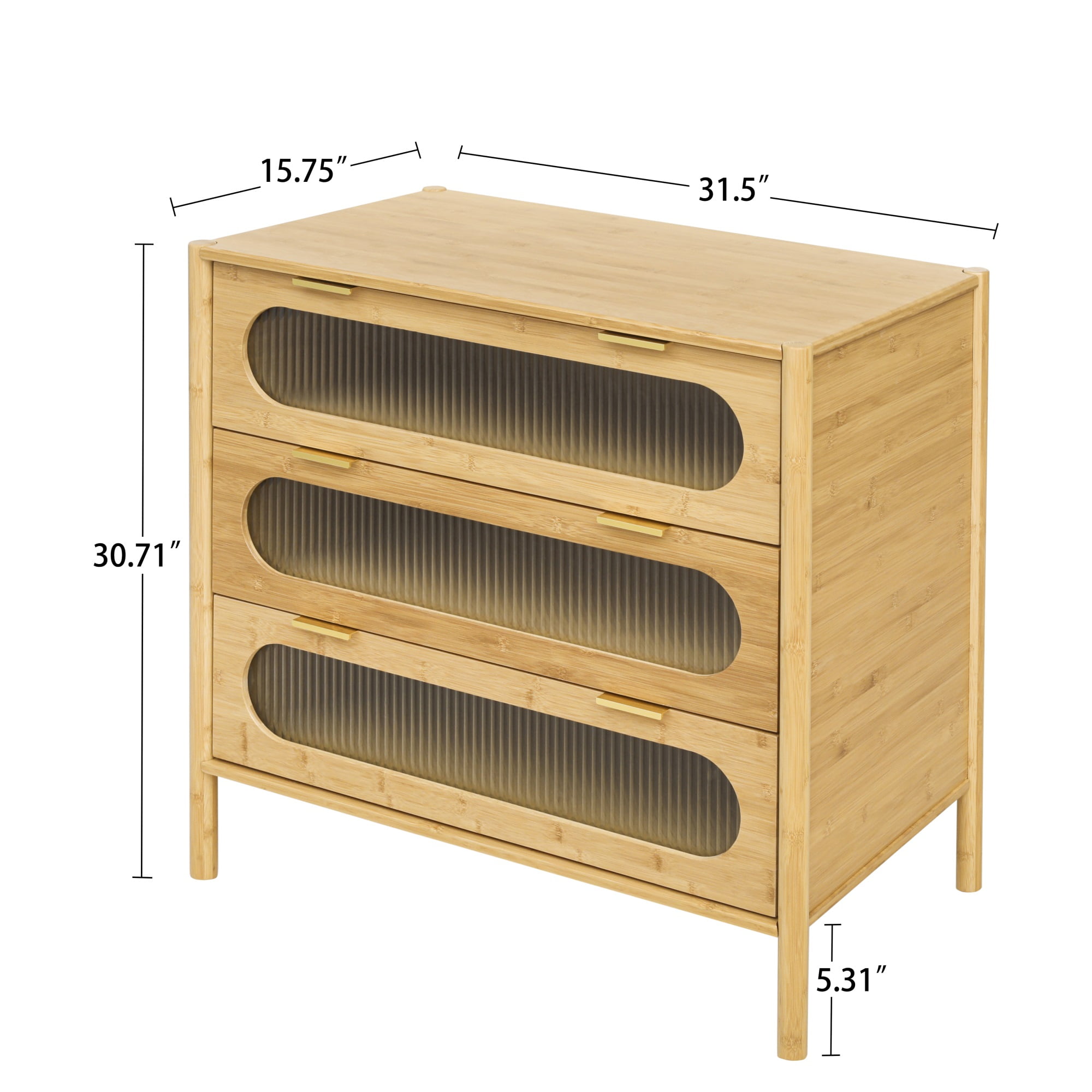 Resenkos Mid Century Modern Bamboo Dresser, Accent 3 Drawer Chest for Bedroom, Living Room, Natural Resenkos Mid Century Modern Bamboo Dresser, Accent 3 Drawer Chest for Bedroom, Living Room, Natural