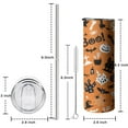 thumbnail image 5 of Wizard Halloween 20oz Skinny Tumbler with Straw - Spooky Gothic Design Insulated Stainless Steel, 5 of 7