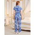 thumbnail image 3 of Conjunto 2 Piezas Estampado Floral, Camisa con Cinturón y Pantalón Amplio, Look Fresco y Elegante para Mujer, 3 of 5