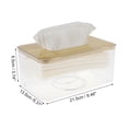 thumbnail image 2 of Unique Bargains 1 Pc Waterproof Suqare Tissue Box for Living Room Table Desk PET Bamboo Clear Large, 2 of 3