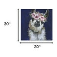 thumbnail image 3 of 20" Watercolor Flower Llama Canvas Wall Art, 3 of 4