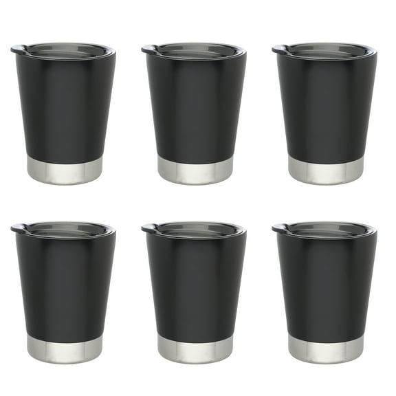 12 oz. Itsy Vacuum Insulated Travel Mugs - 6 Pack - Black