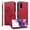 Red, variant on Wallet Case for Samsung Galaxy S20 5G UW, Card Holder and Kickstand, Shockproof and Scratch Resistant, Rose Gold