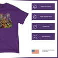 thumbnail image 4 of Tee Hunt Dean Russo Cute Cat T-Shirt First We Steal Your Heart Pet Men's Tee, Purple, Large, 4 of 5