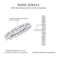 thumbnail image 6 of Rosec Jewels Elegant Moissanite Eternity Ring for Women - Wedding Anniversary Gift, 925 Sterling Silver, US 4.00, 6 of 7